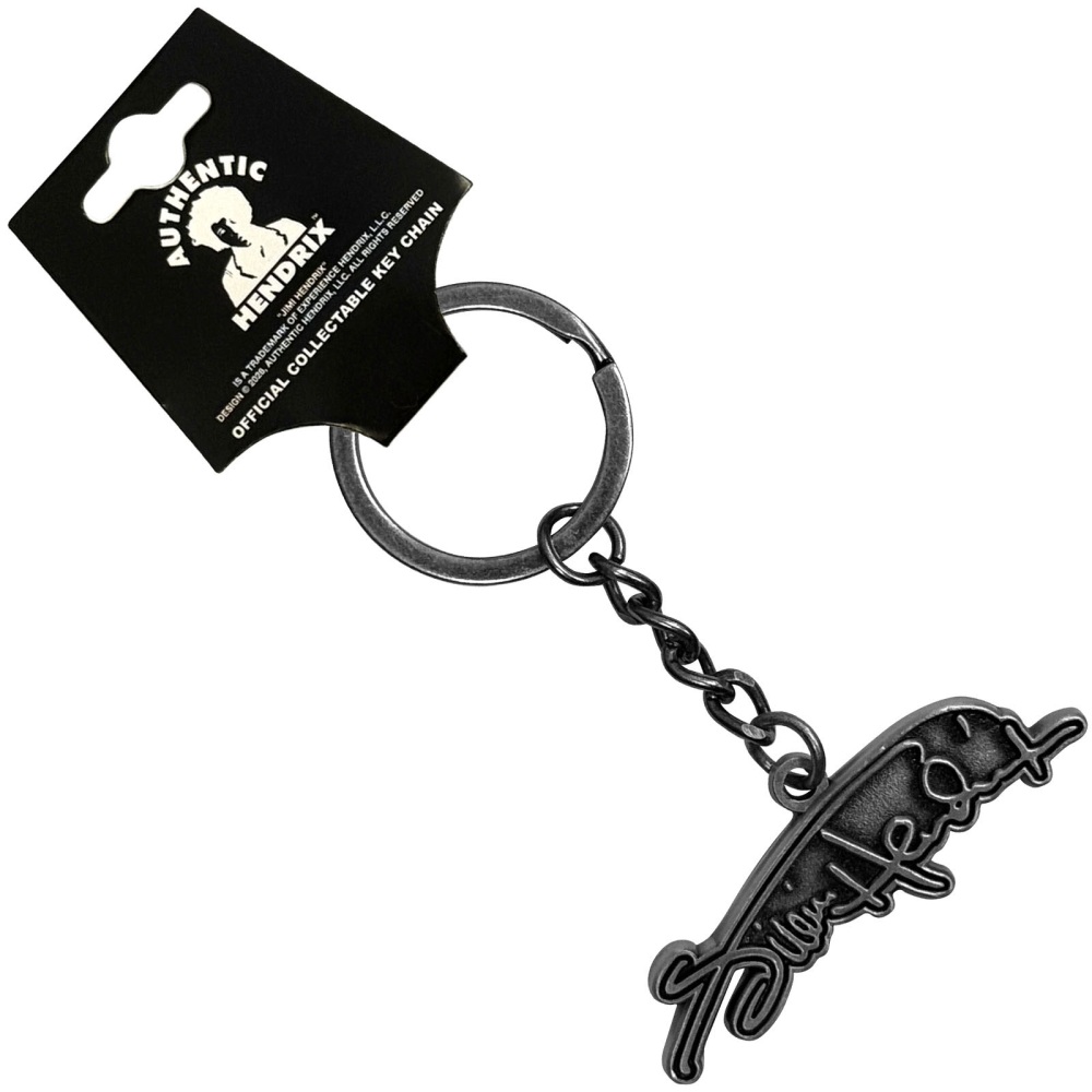 Jimi Hendrix - Signature Logo Keychain - Silver coloured